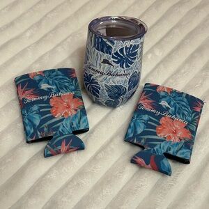 Tommy Bahama Blue and Coral Tumbler Set